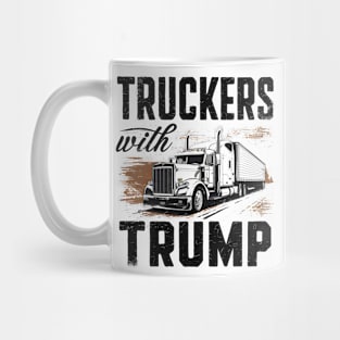 Truckers with Trump Mug